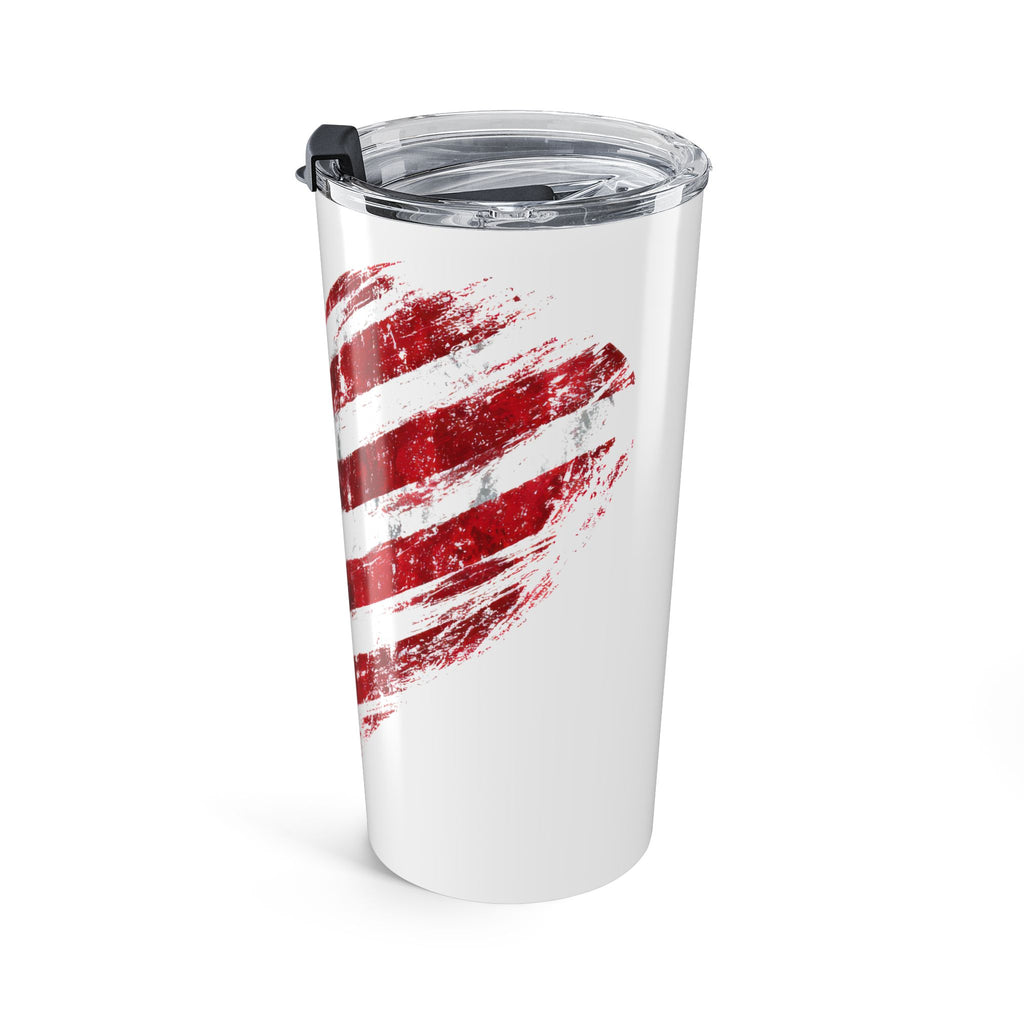 20oz American Flag Heart Tumbler — Patriotic Insulated Travel Cup