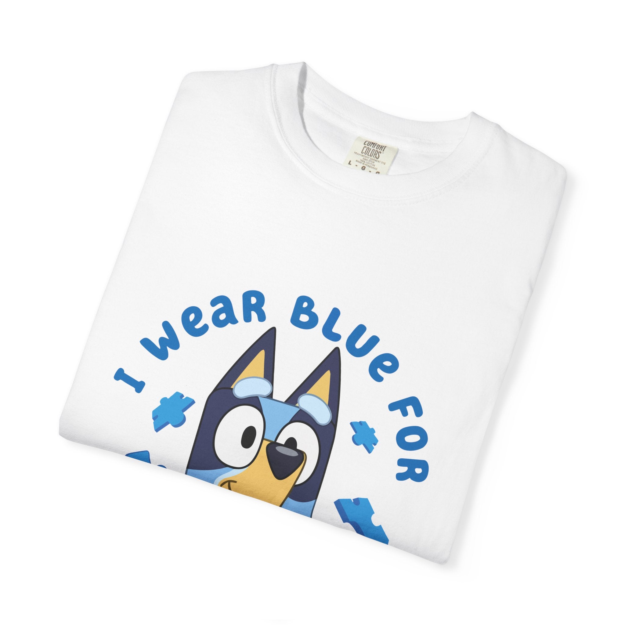 Autism Awareness T-Shirt — "I Wear Blue for Autism Awareness" Graphic Tee