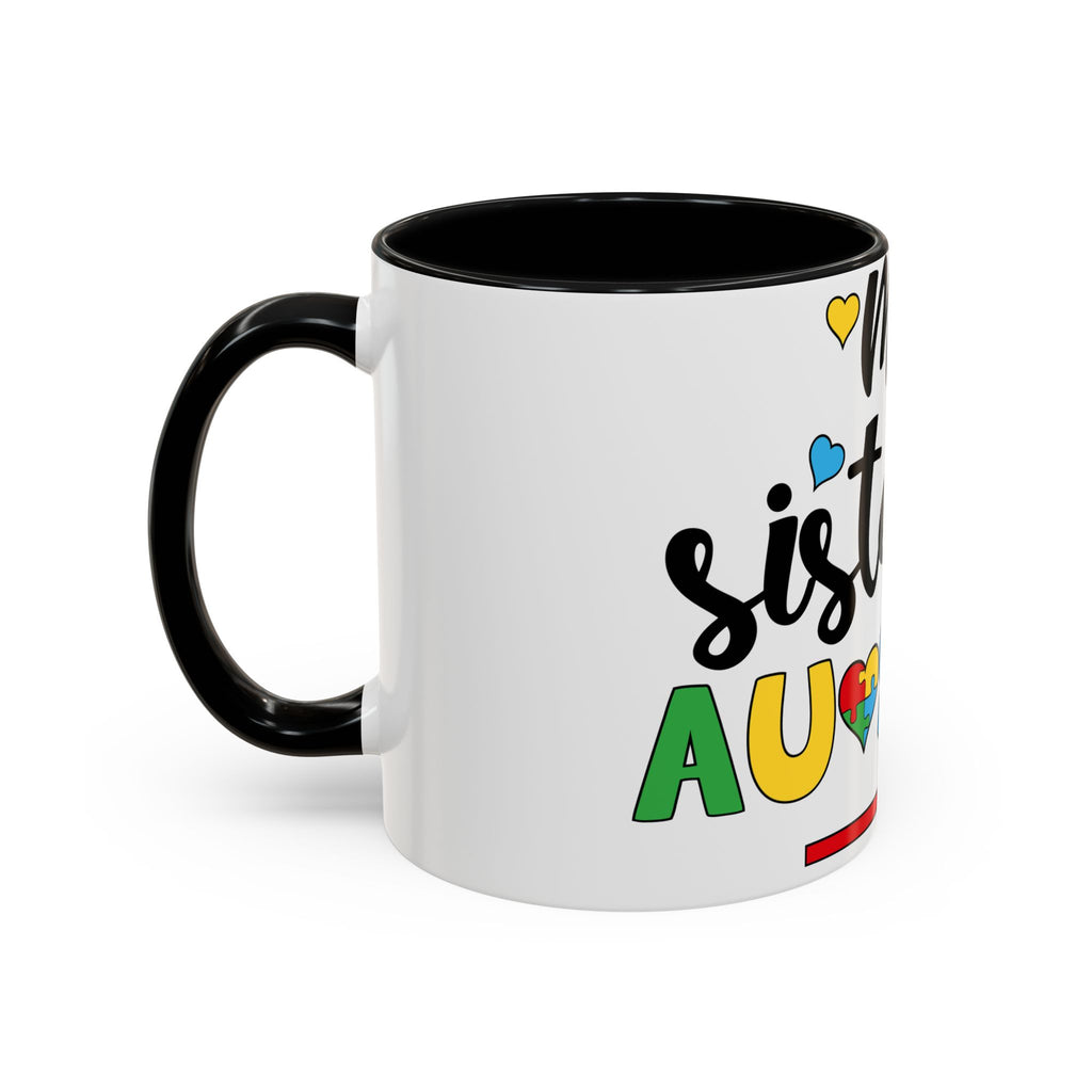 My Sister Is Awesome Coffee Mug — Colorful Heart & Arrow Accent Mug (11/15oz)