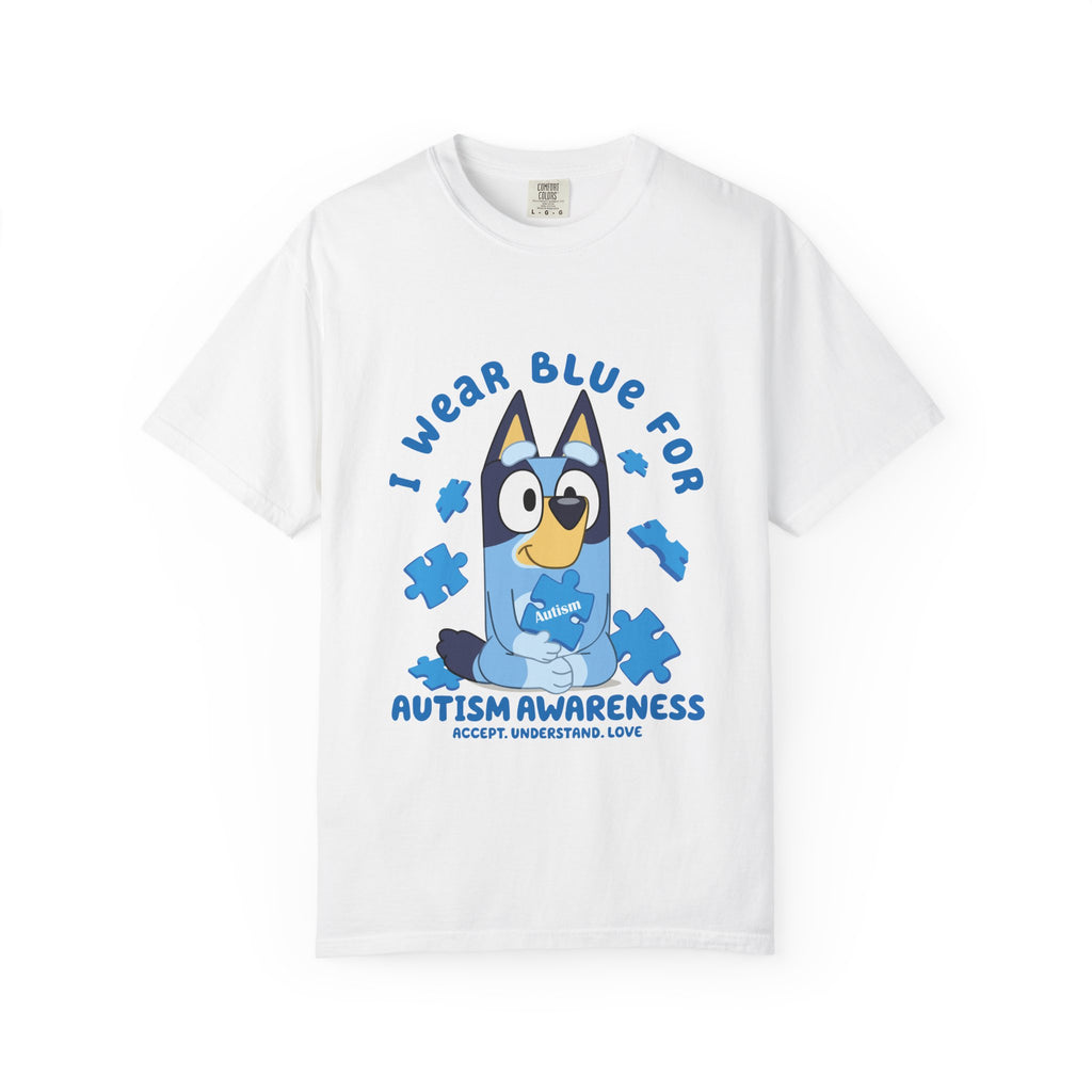 Autism Awareness T-Shirt — "I Wear Blue for Autism Awareness" Graphic Tee