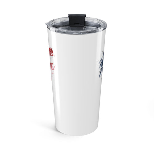 20oz American Flag Heart Tumbler — Patriotic Insulated Travel Cup