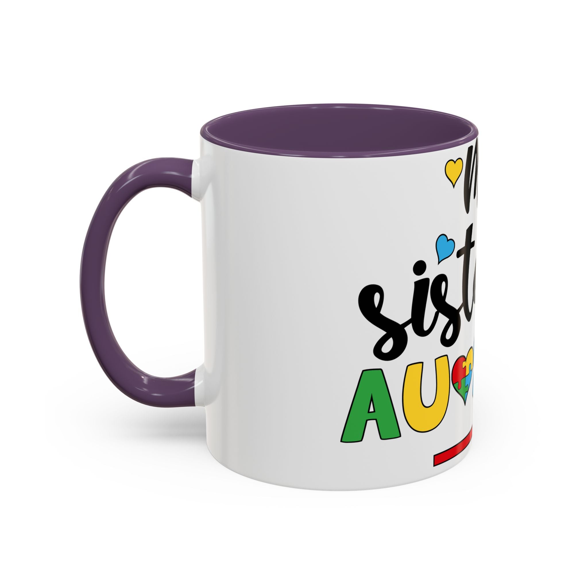 My Sister Is Awesome Coffee Mug — Colorful Heart & Arrow Accent Mug (11/15oz)