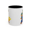 Autism Awareness Coffee Mug — Puzzle Heart Mario & Pokeman Accent Mug (11/15oz)