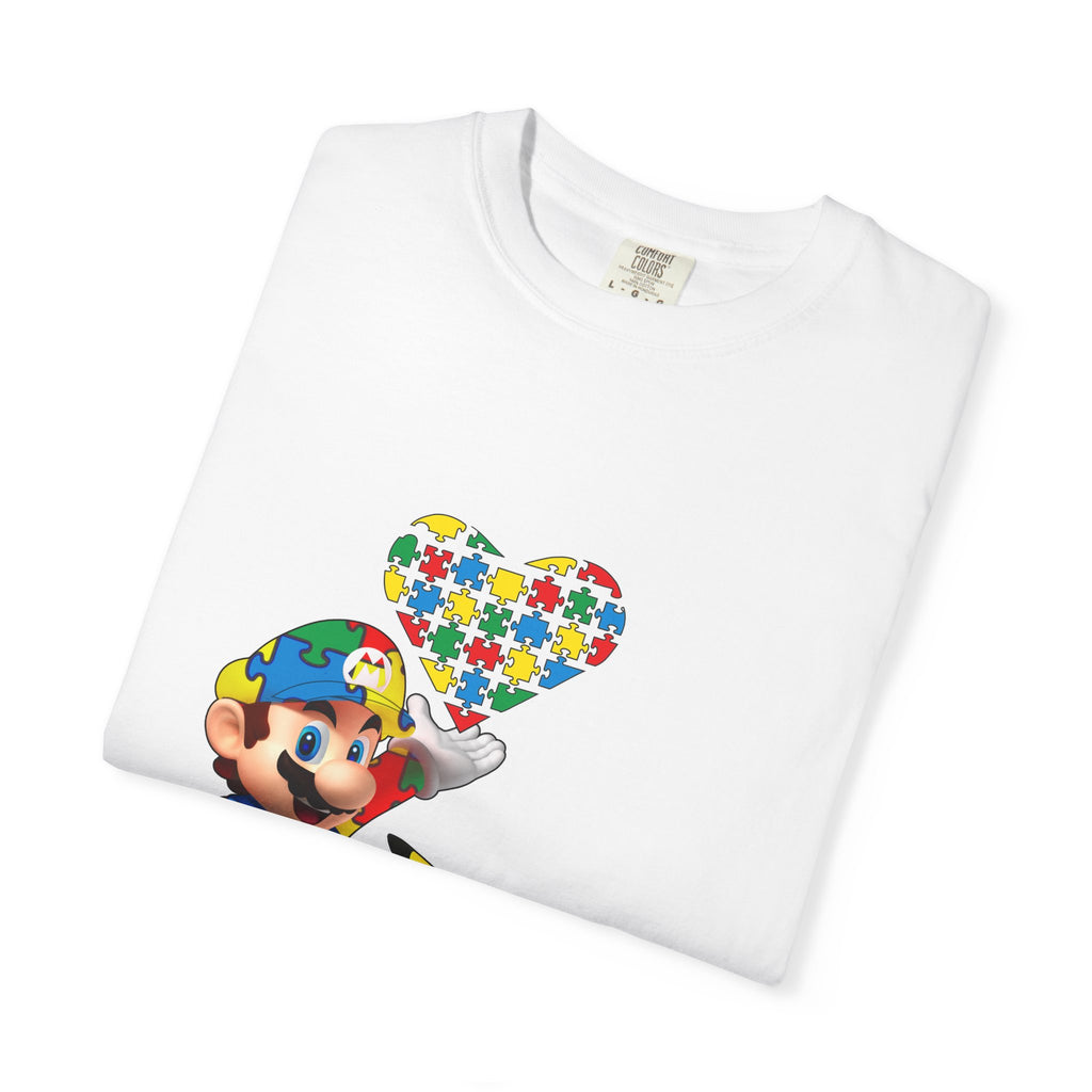 T-Shirt — Mario & Pokeman Puzzle Heart Graphic Tee