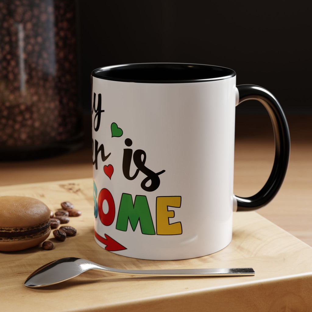 My Sister Is Awesome Coffee Mug — Colorful Heart & Arrow Accent Mug (11/15oz)