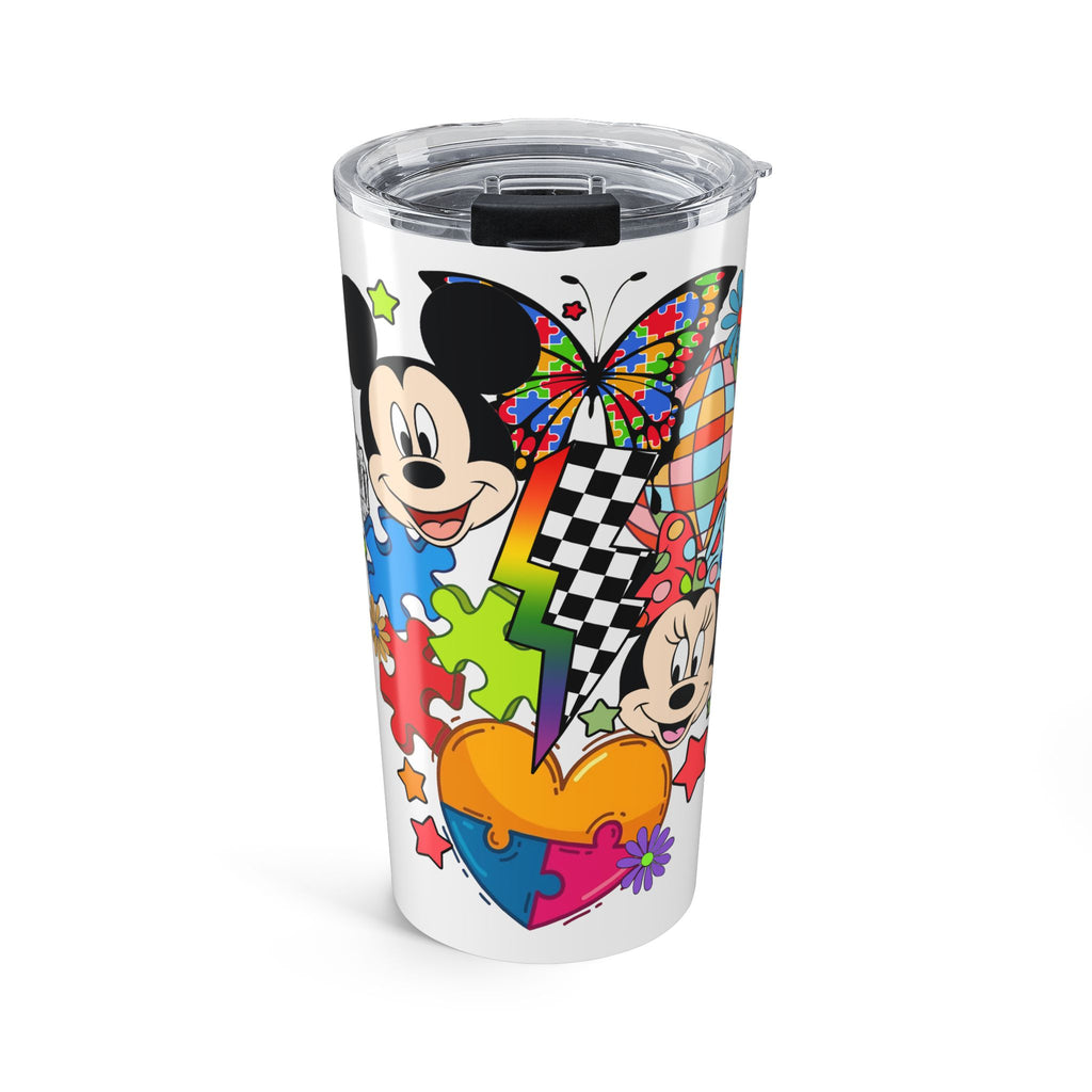 20oz Autism Awareness Tumbler — Powered by Autism Balloon Design