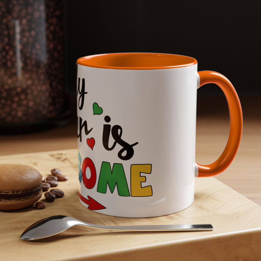 My Sister Is Awesome Coffee Mug — Colorful Heart & Arrow Accent Mug (11/15oz)