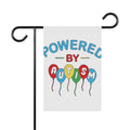 Garden Flag - "Powered by Autism" Colorful Balloon Awareness Banner