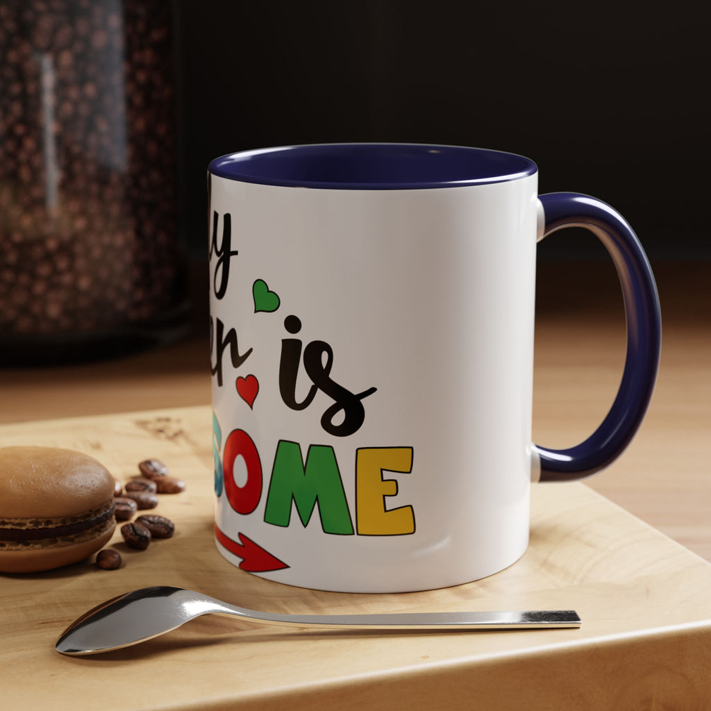 My Sister Is Awesome Coffee Mug — Colorful Heart & Arrow Accent Mug (11/15oz)