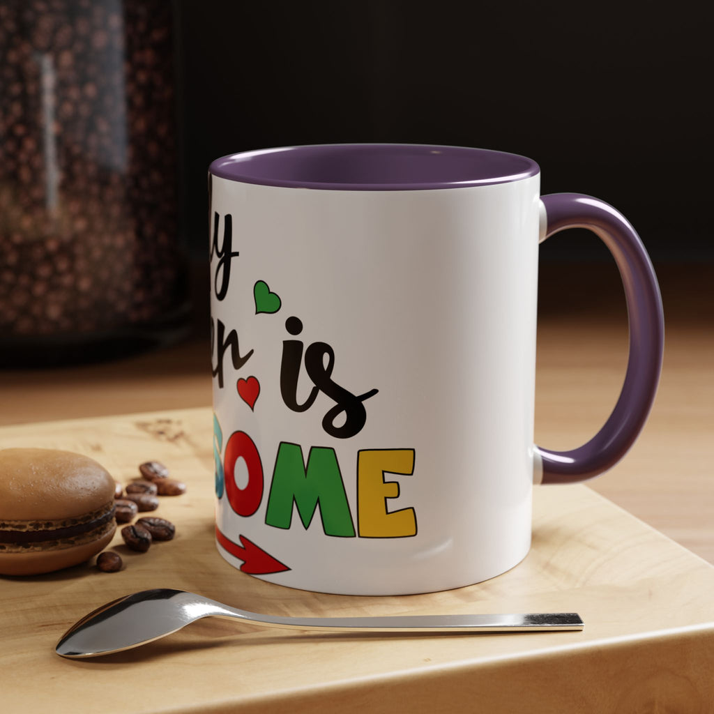 My Sister Is Awesome Coffee Mug — Colorful Heart & Arrow Accent Mug (11/15oz)