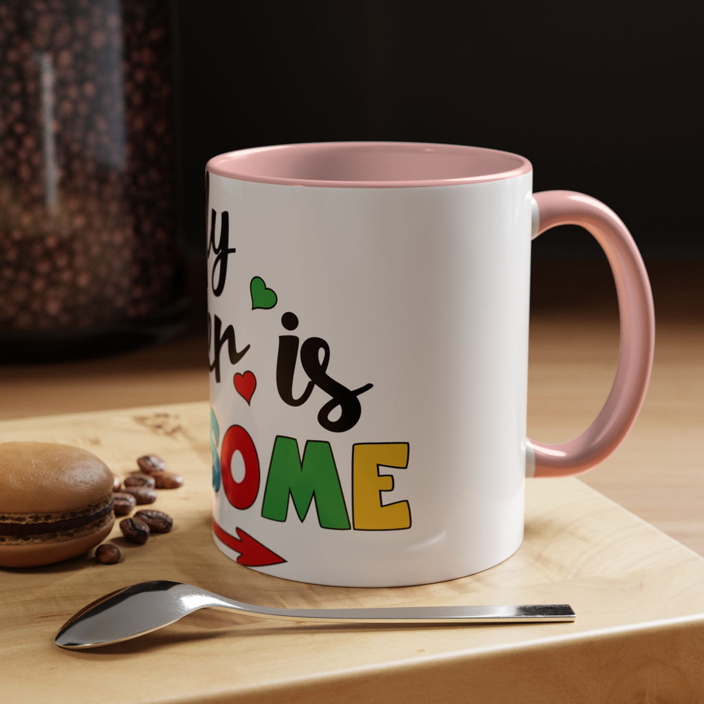My Sister Is Awesome Coffee Mug — Colorful Heart & Arrow Accent Mug (11/15oz)