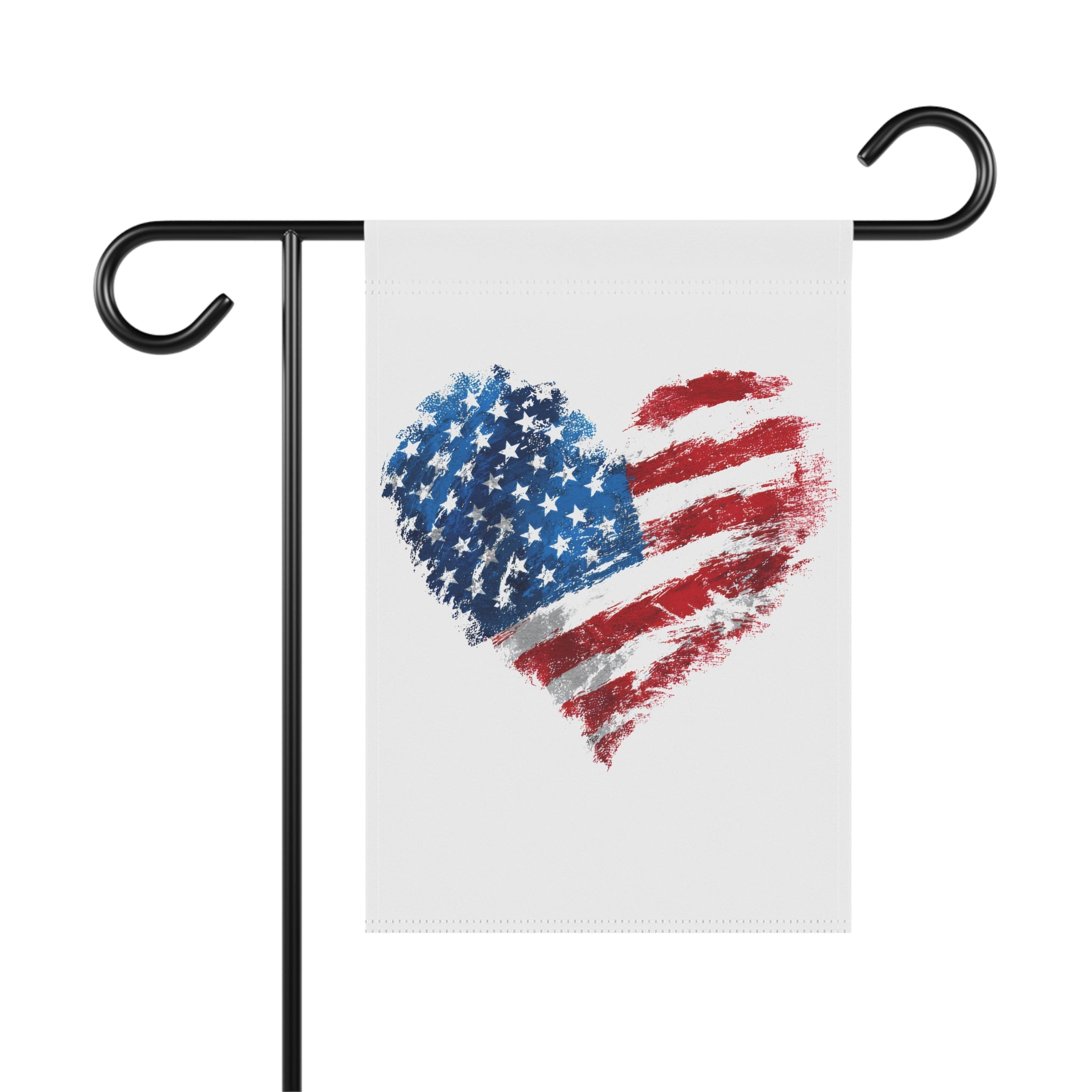 American Flag Heart Garden Banner