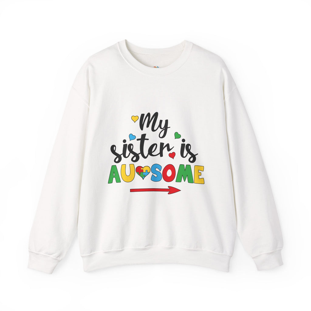 Sweatshirt - "My Sister Is Awesome" Colorful Arrow Crewneck (Sister Gift)