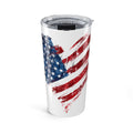 20oz American Flag Heart Tumbler — Patriotic Insulated Travel Cup