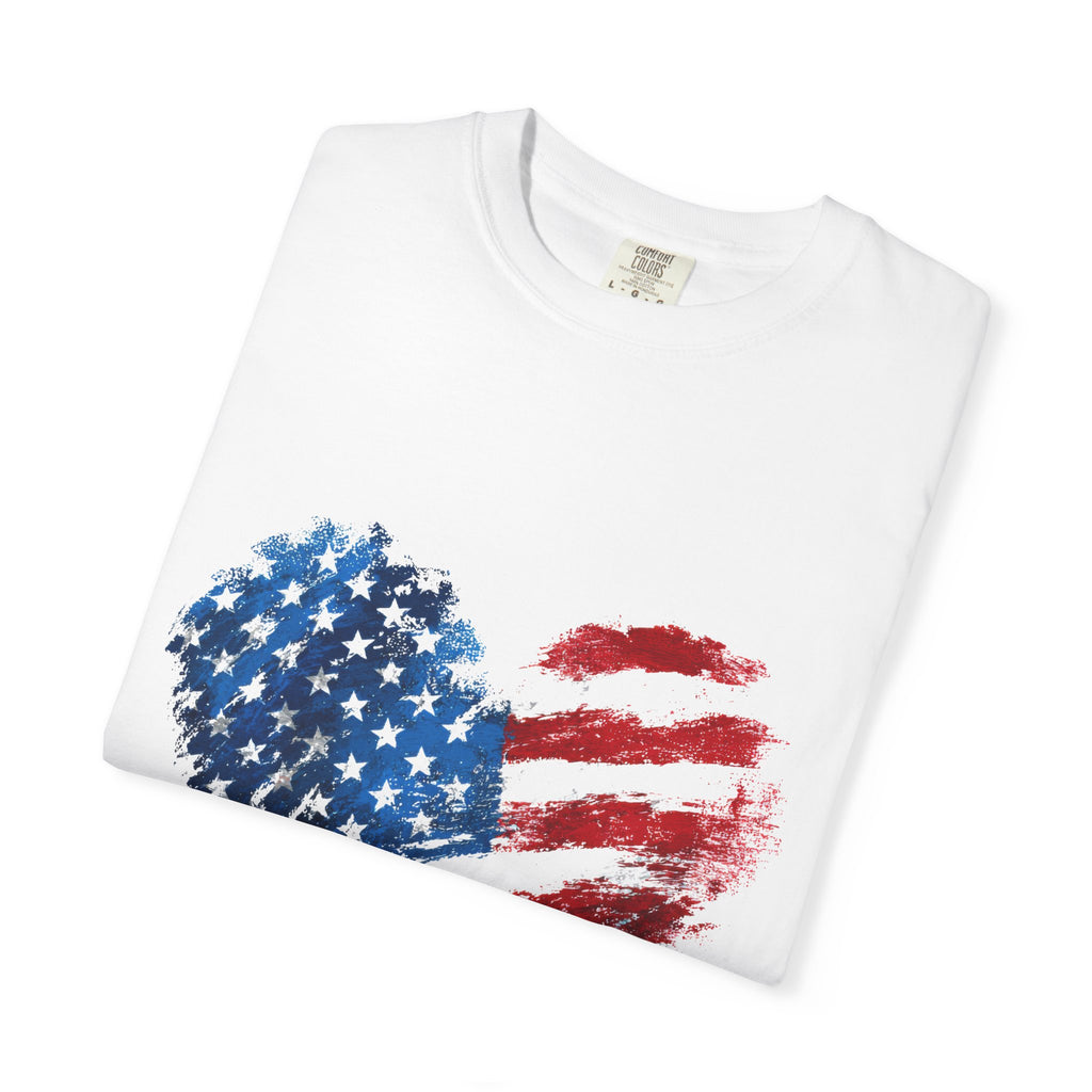 American Flag Heart T-Shirt — Patriotic USA Pride Tee