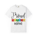 Proud Autism Mom T-Shirt — Colorful Puzzle Piece Awareness Tee